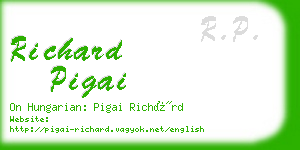 richard pigai business card